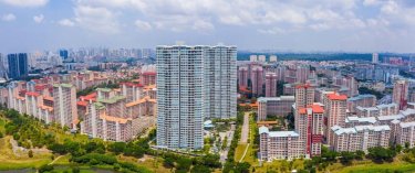 Aerial view of Singapore